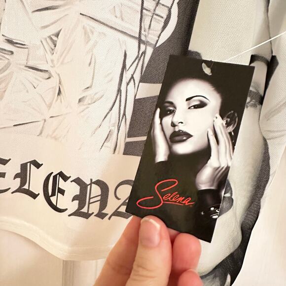 NWT Selena Mesh Cropped Long Sleeve Top Sz Medium - Picture 4 of 4